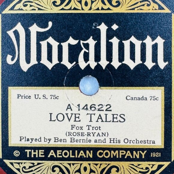 Ben Bernie - Love Tales / My Sweetie Went Away - 14622 Vocalion Red Shellac - Picture 2 of 5